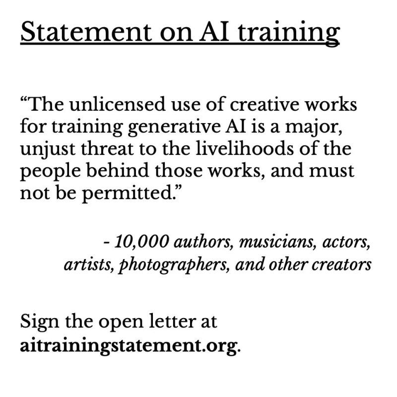 AI training statement