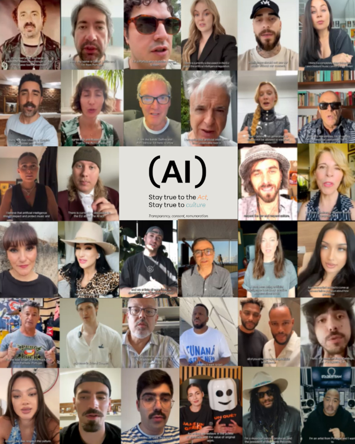 European artists unite in powerful campaign urging policymakers to ‘Stay True To the [AI] Act’